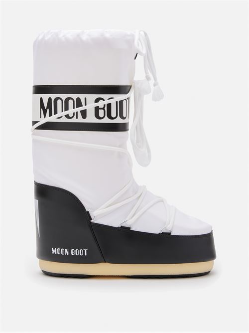 Stivali da neve modello ICON NYLON MOON BOOT in nylon tecnico idrorepellente MOON BOOT | ICON NYLONNERO-BIANCO